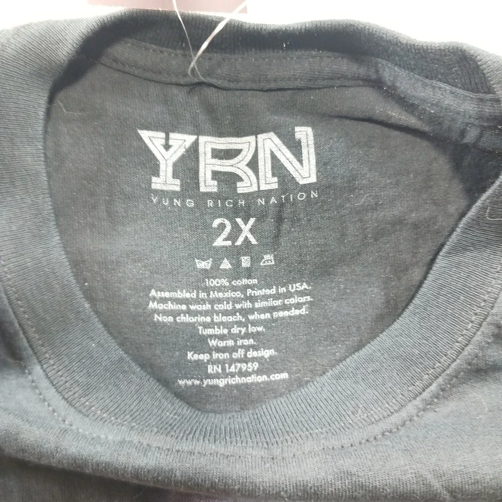 YRN Yung Rich Nation Migos Culture T Shirt Mens 2XL Black Graphic Tee New